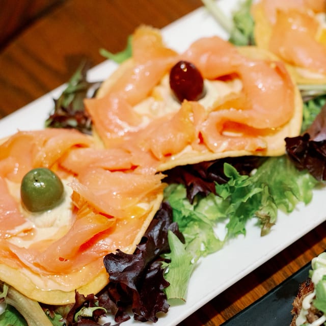 Smoked Salmon Tostadas.