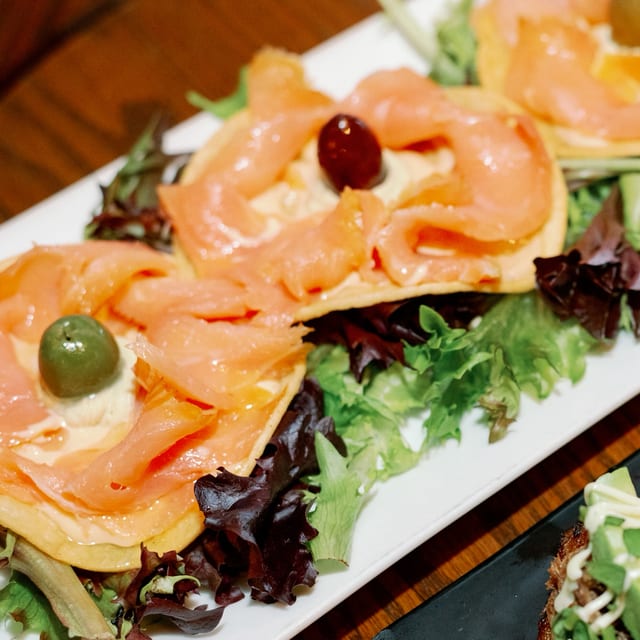 Smoked Salmon Tostadas.