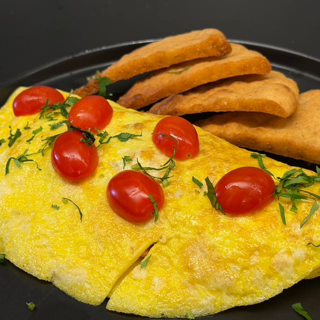Steak and Cheese Omelet.